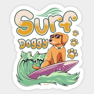 Surf Doggy Sticker